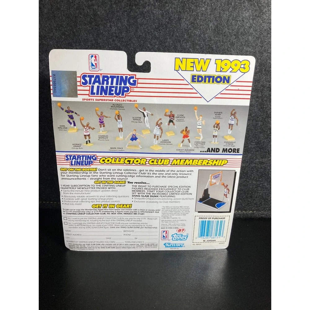 1993 Kenner Starting Lineup Michael Jordan Chicago Bulls Action Figure Topps